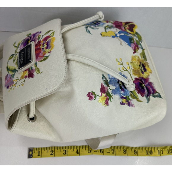 *Flawed* Loungefly Disney Alice in Wonderland Embroidered Floral Mini Backpack - Picture 11 of 16